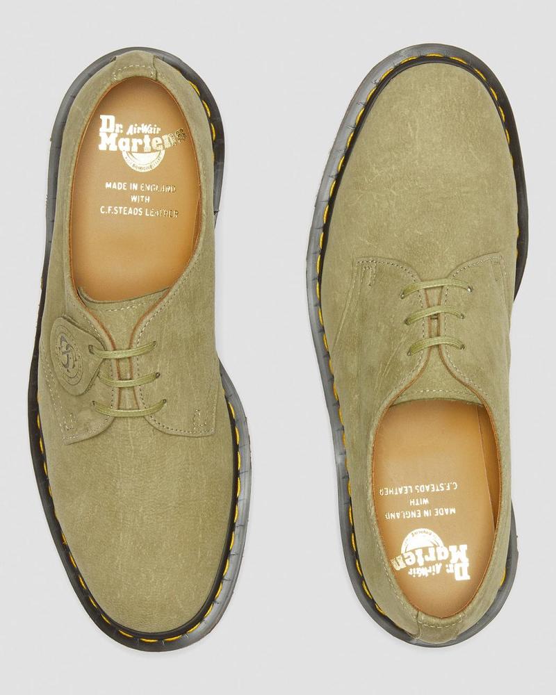 Zapatos Oxford Dr Martens 1461 Made in England Nubuck Cuero Hombre Verdes | MX 218EBC